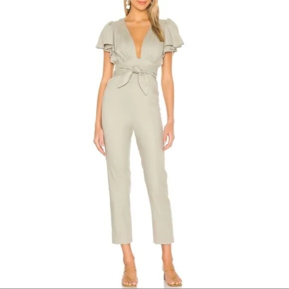 Lovers + friends linen jumpsuit